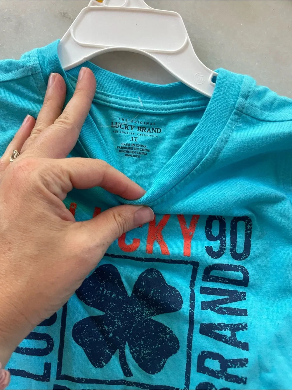 Lucky Brand Turquoise Tee and White Shorts Kids Set